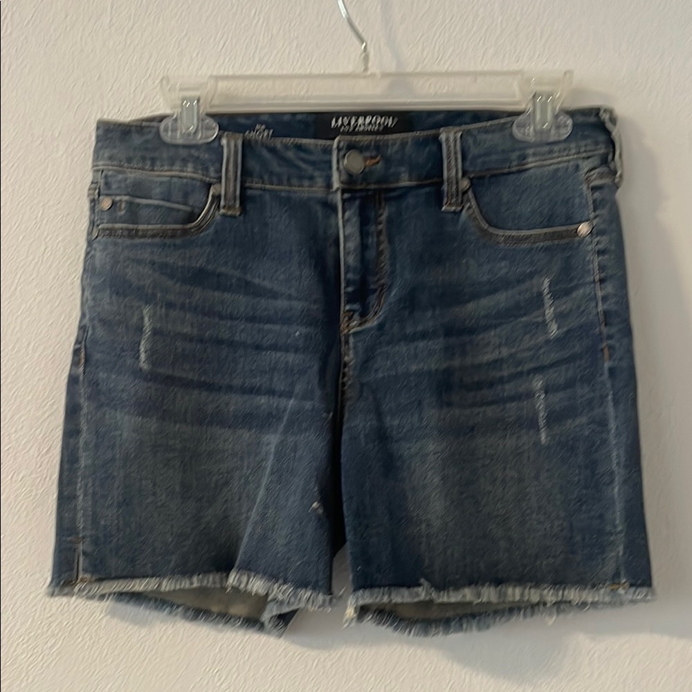 Liverpool Women's Jean Shorts - Dark Blue Sz 6